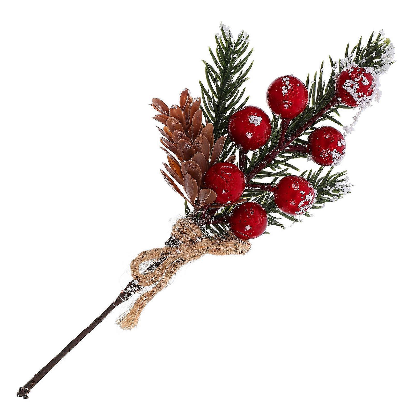 Multi Christmas Berry Stems for Christmas Decor 5Pcs Collection