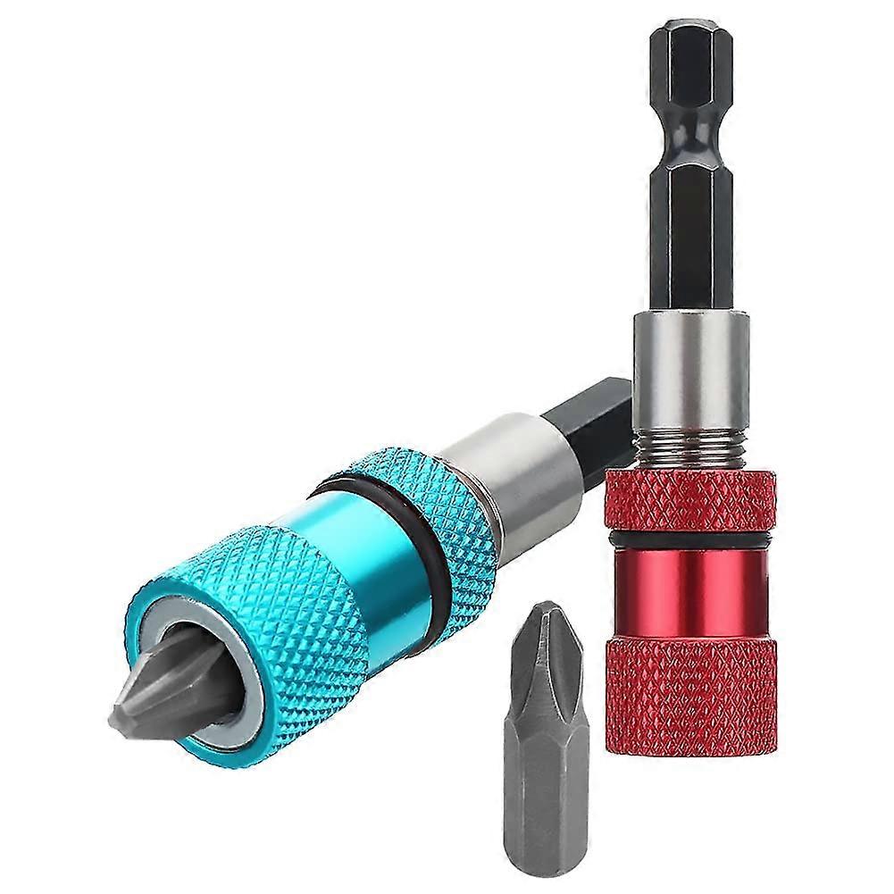 Magnetic Screwdriver Bit Holder Set with Adjustable Depth 1/4 Inch Hex Shank PH2 Impact Driver Bits