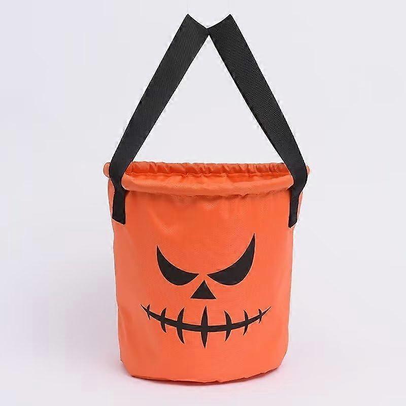 Halloween LED Trick or  Bag with Spacious Storage, Reusable Glow Candy Tote for Kids – Orange