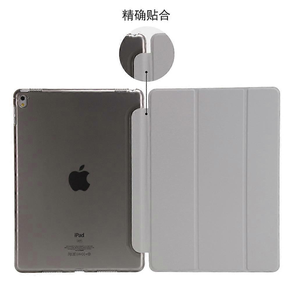 Case For Ipad 2021 10.2 Gray Tri-fold Hard Matte External Sleep Leather