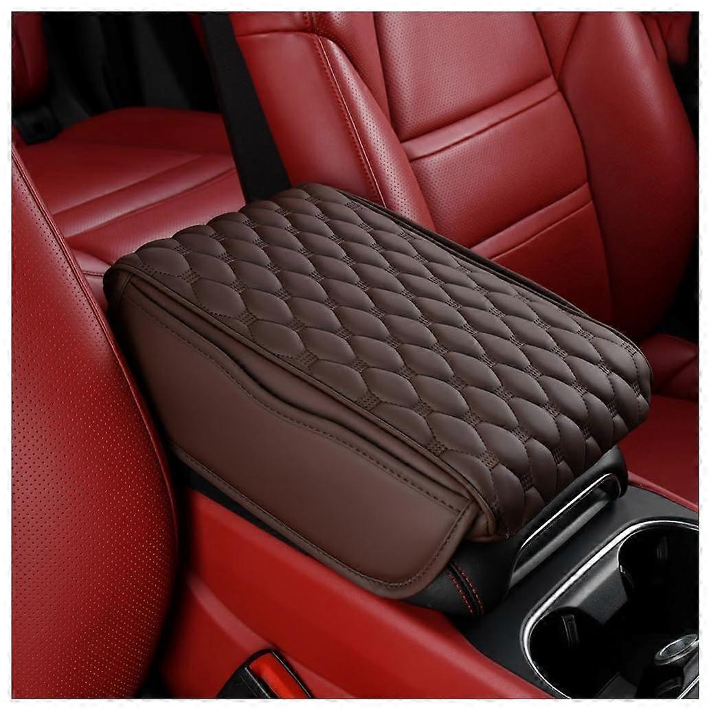 Center Console Armrest Cover for Subaru Legacy 20102015 Leather Car Armrest Protector DBrown