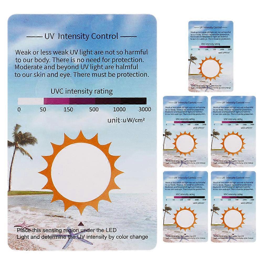 Uv Testing Cards PVC for Uv 6Pcs Set Suitable for Home