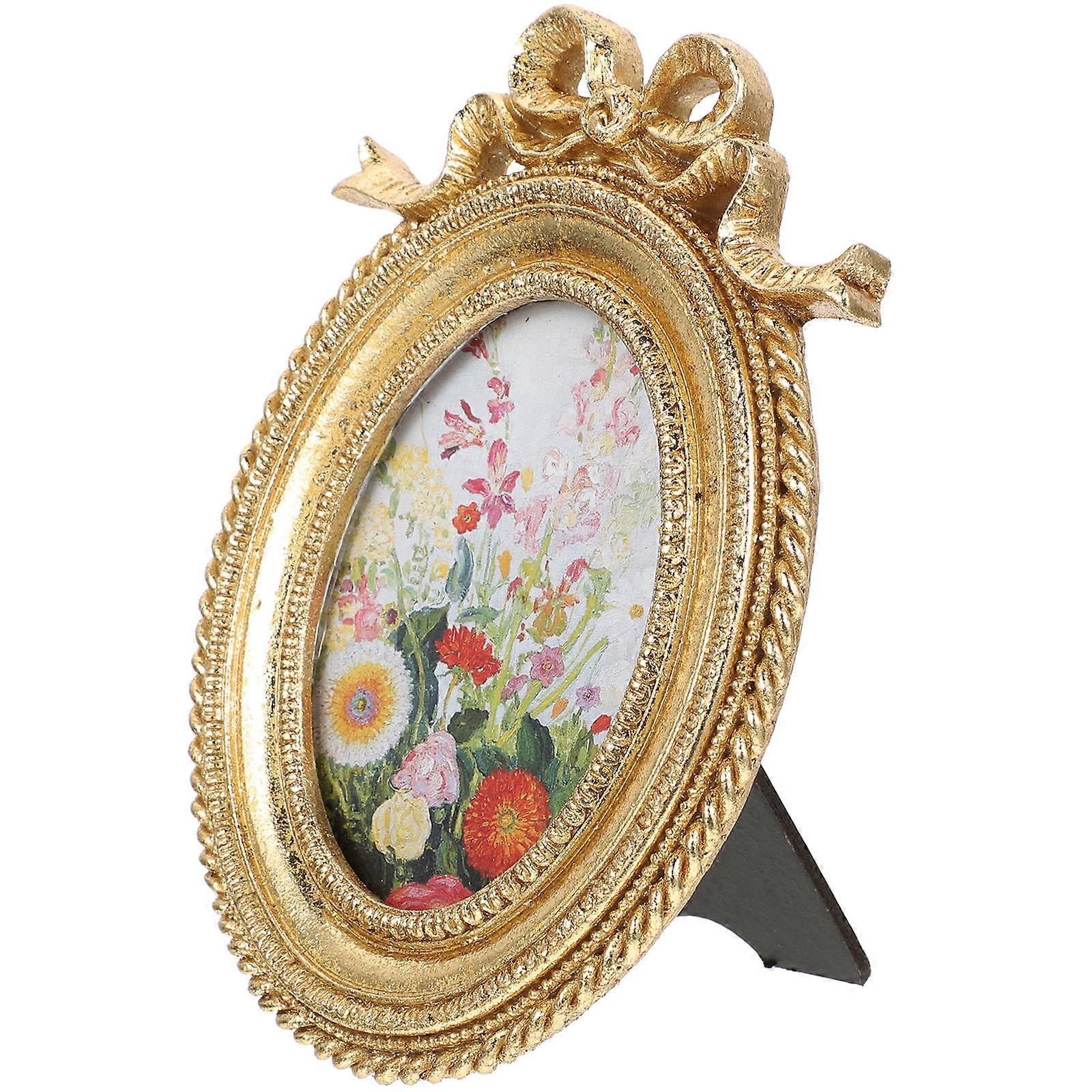 Tabletop Photo Frame Resin Material Rectangular Shape Home Decoration Vintage Style Creative Picture Frame 1Pcs