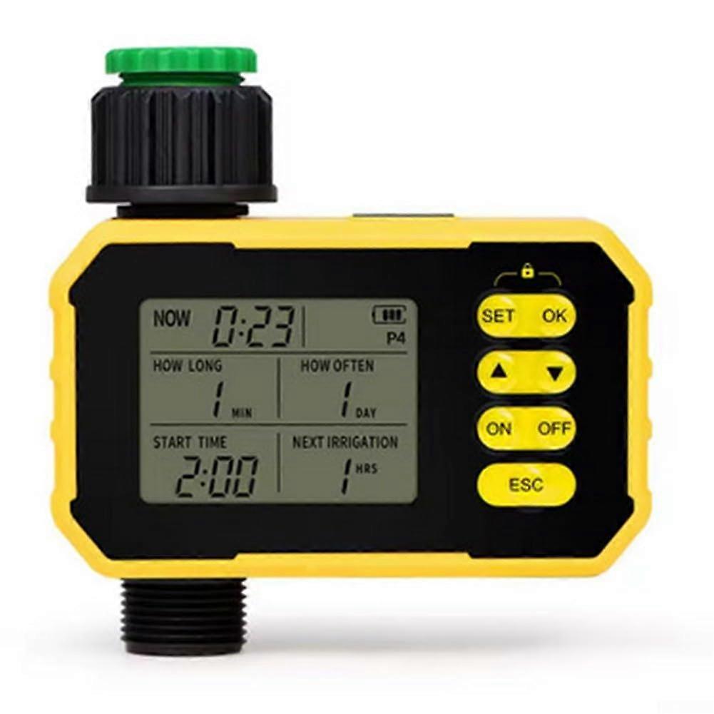 Solar Garden Watering Timer with Rain Sensor, Dual Outlets, 4 Programs, Solar Powered Outdoor Irrigation