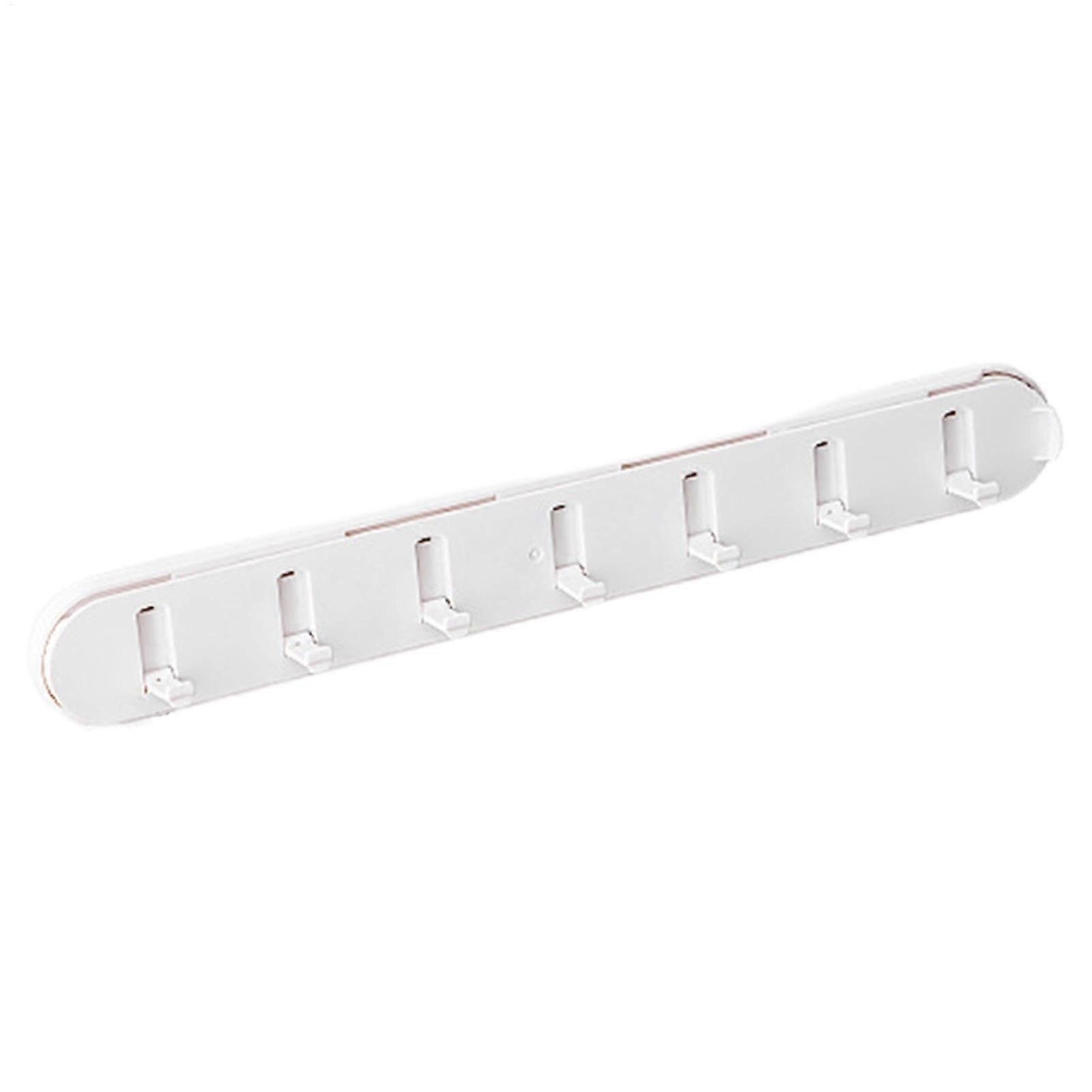 Retractable Wall Mounted Clothes Hanger Rack with Multi Hooks, No Drill SpaceSaving Closet Organizer