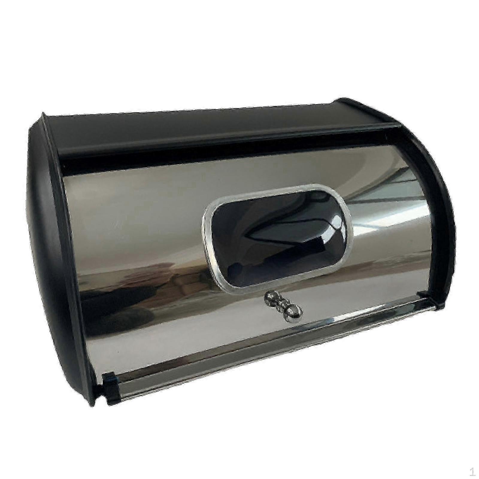 Bread Bin with Roll Lid Box Storage Container, Holder for Kitchen 26s