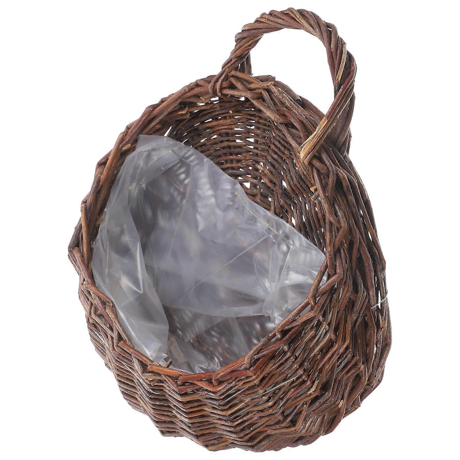 Willow Flowerpot Basket Multipurpose Hanging Containers for Organized Storage