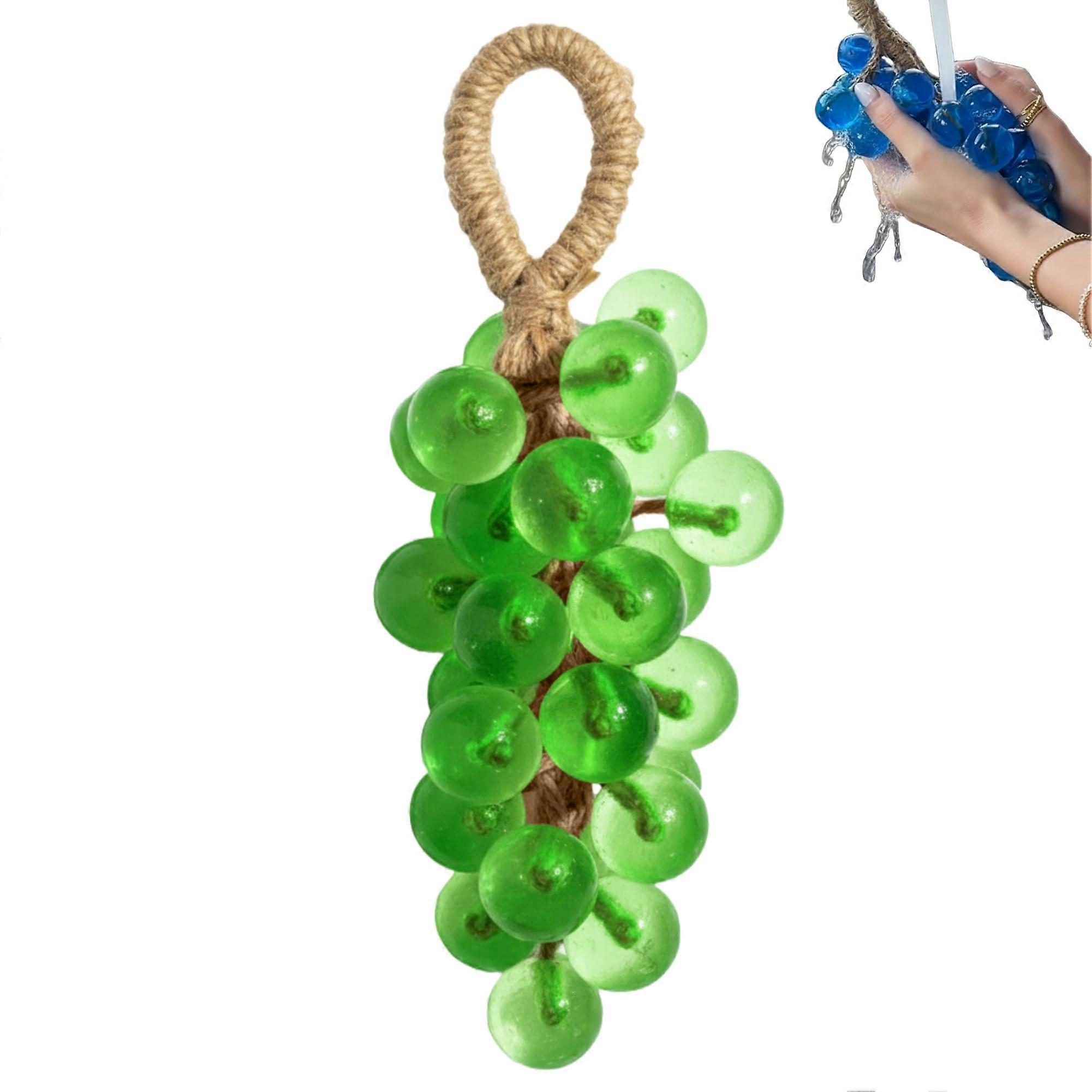 Green Grape Shaped Hanging Soap Moisturizing Handmade Bath Soap for Bathroom Sink