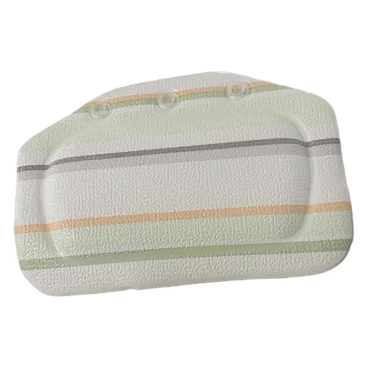 Bath Neck Pillow with Suction Cups PVC Soft Ergonomic Support Removable Washable Cover for Bathtub