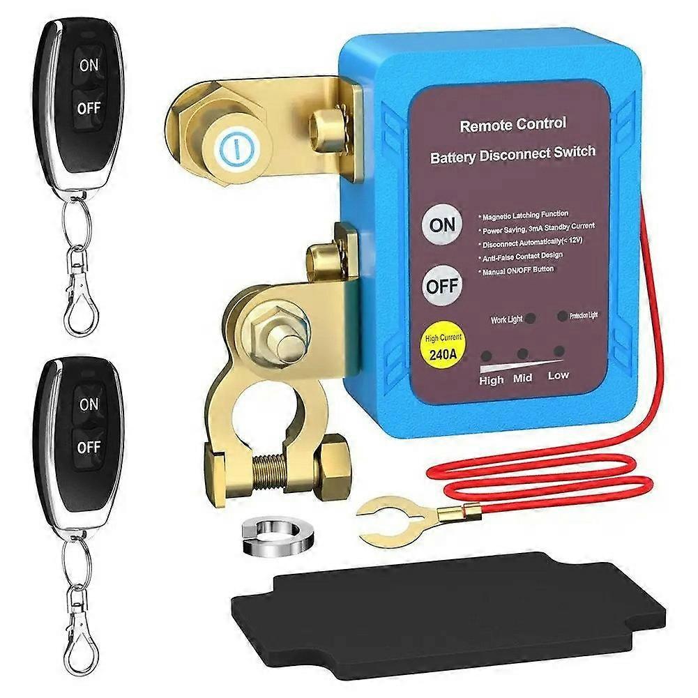 12V Car Battery Disconnect Switch Smart Anti-Leak Protector with Remote Control