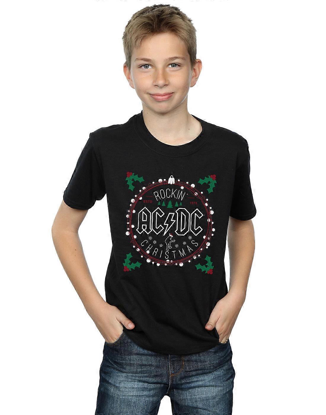 AC/DC Boys Christmas Circle T-Shirt