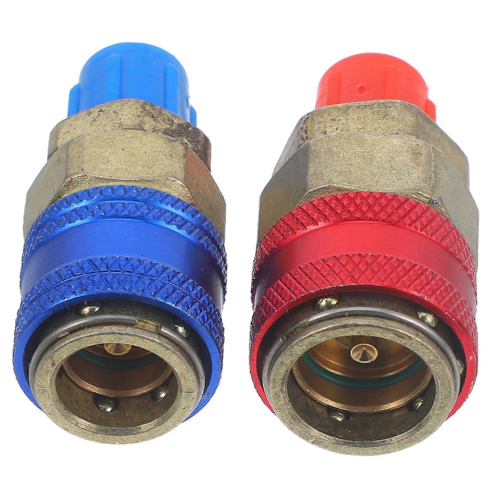 Copper AC Quick Coupler Air Conditioning Hose Adapter Fitting for Car, Durable Copper Connector