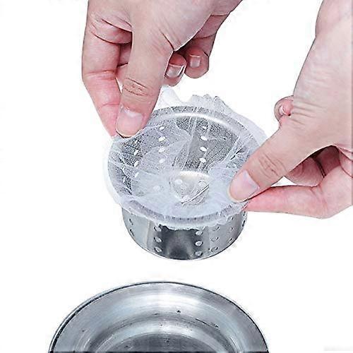 200pcs Disposable Sink Strainer Bags Elastic Mesh Kitchen Drain Filter for AntiClogging