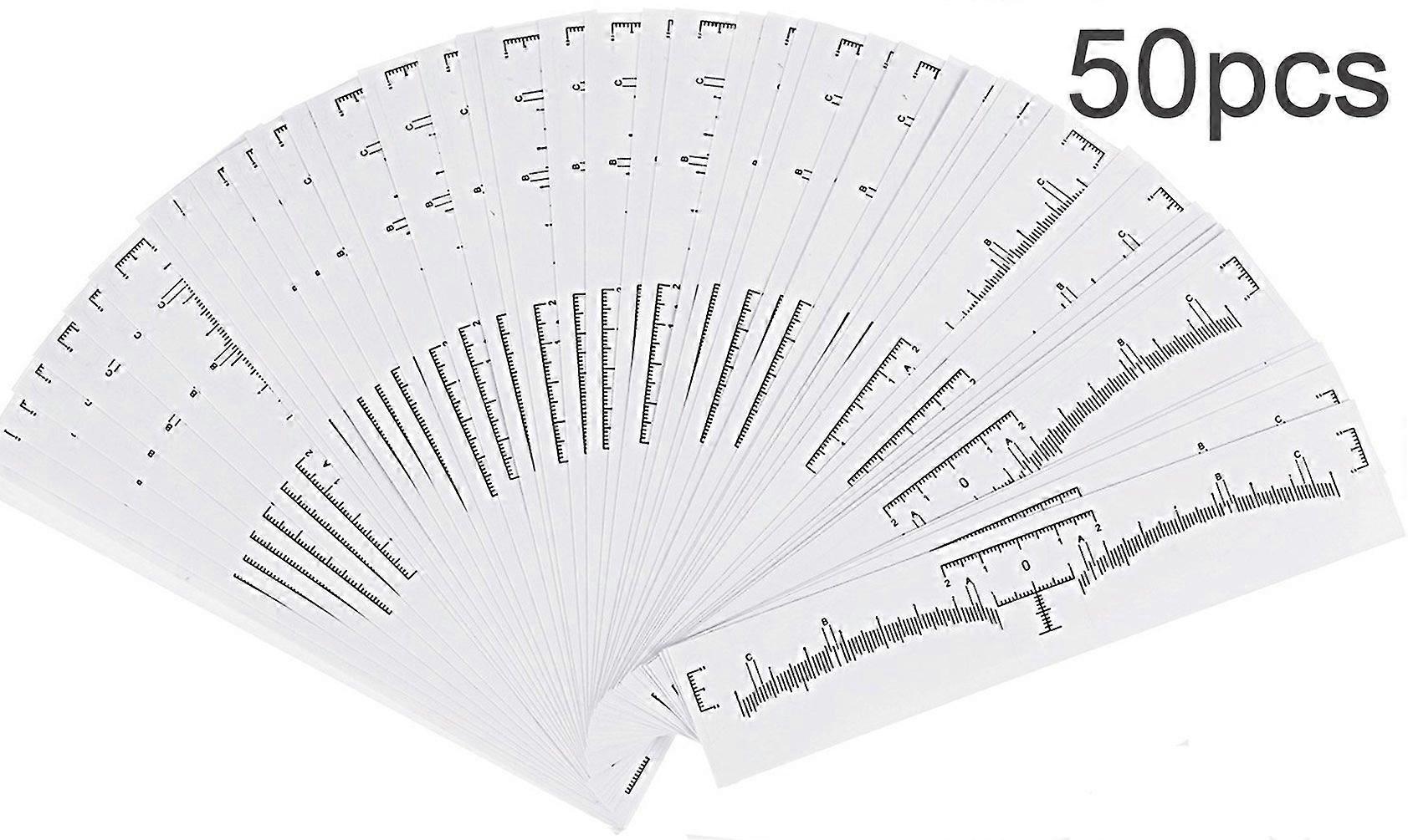 Eyebrow Ruler Stickers 50PCS for Microblading Symmetry Brow Mapping and Easy Peel Guide
