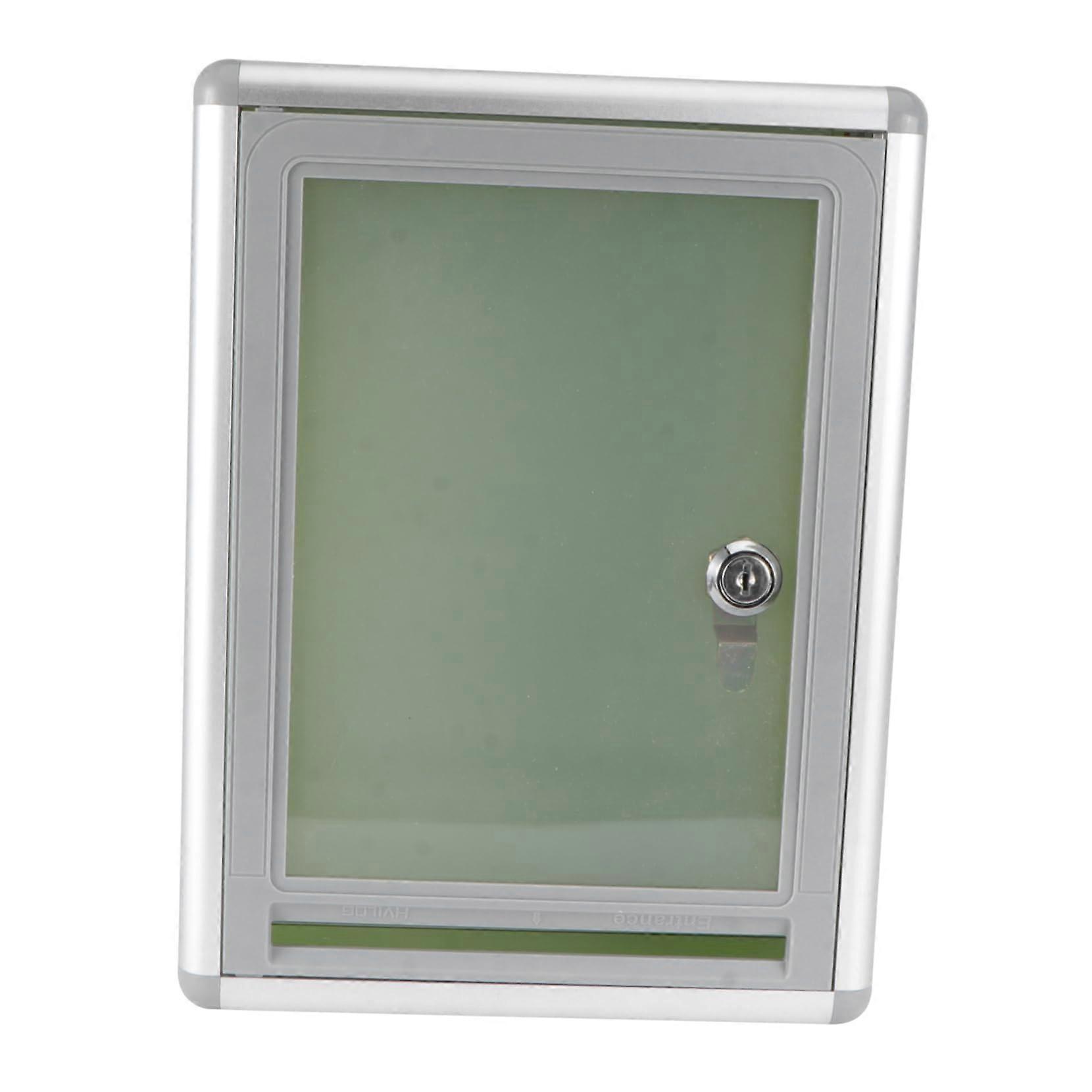 Wall Mounted Lockable Mailbox with Transparent Window, Office Suggestion Box for Secure Letter Storage