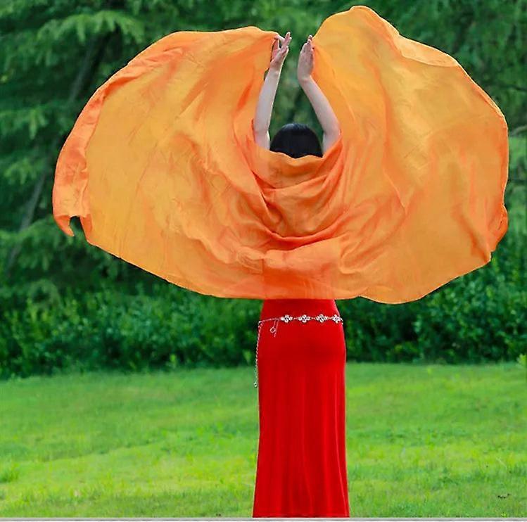 Silk Belly Dance Veil 2.5m Performance Scarf Shawl Prop Lightweight 5mm Adult