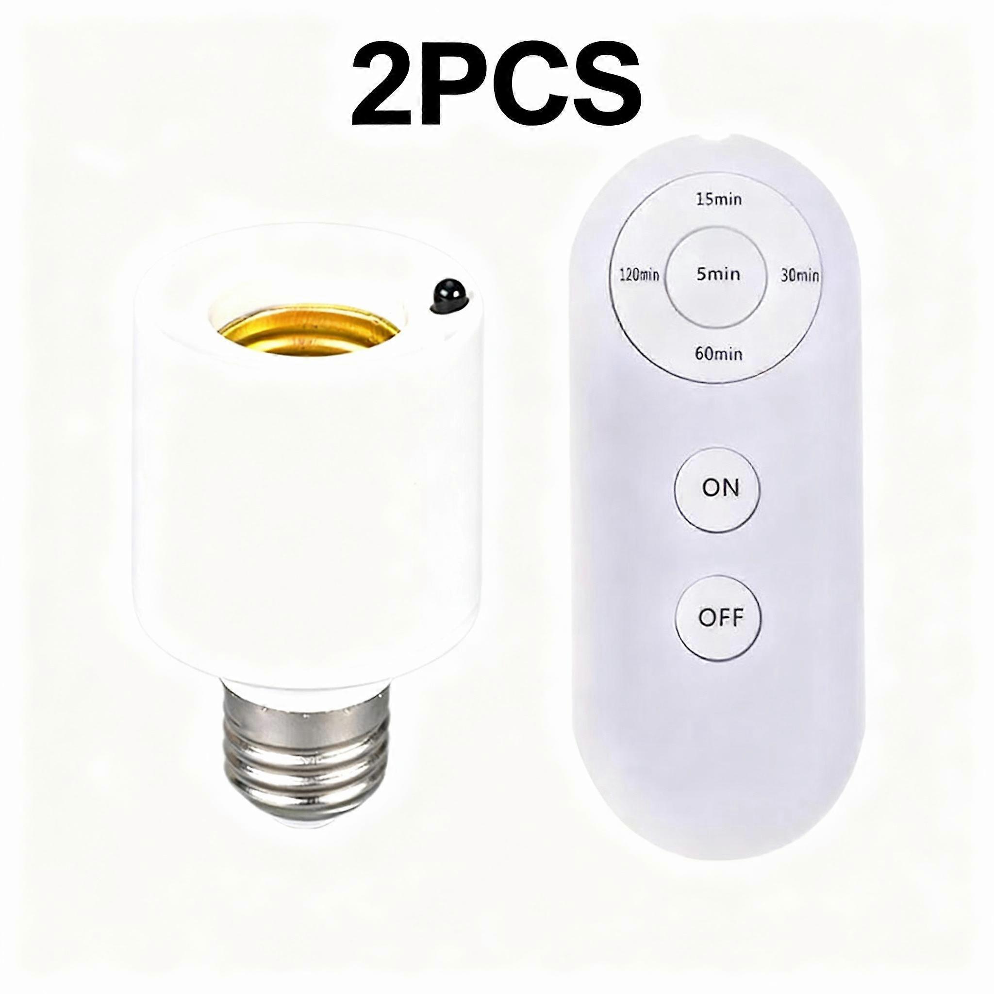 E27 110V 220V House Multi Light Switch 60W Wireless Remote Control Smart Timer Switch Lamp HolderBaby Room Bedroom Timer Switch