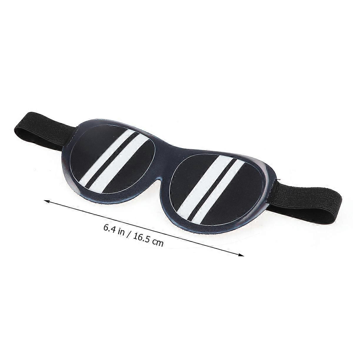 Eyeshade Eye 3D Glasses for Wearing 2Pcs Black Adjustable Sleep Eyeshade
