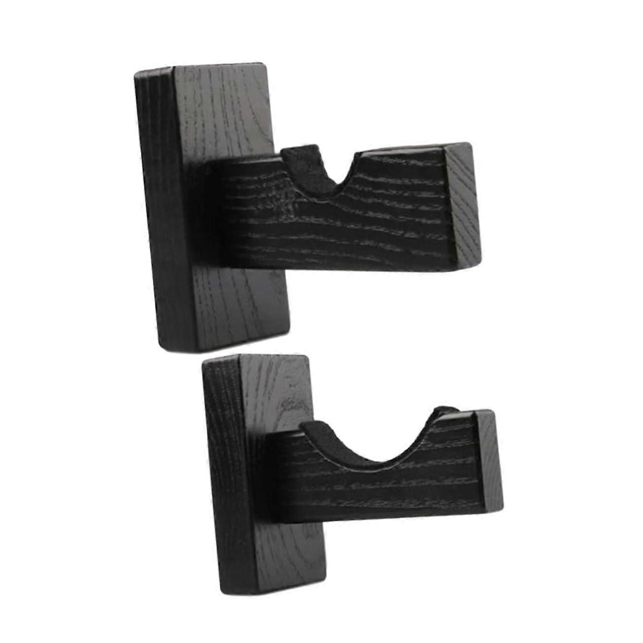 2pcs Wooden Baseball Bat Display Case Wall Mount Holder Floating Rack for Home Decor