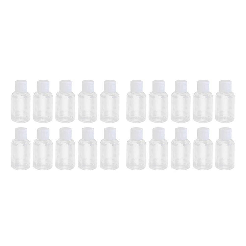 20pcs 50ml Portable Refillable Plastic Squeeze Bottles With Clamshell Spout Caps