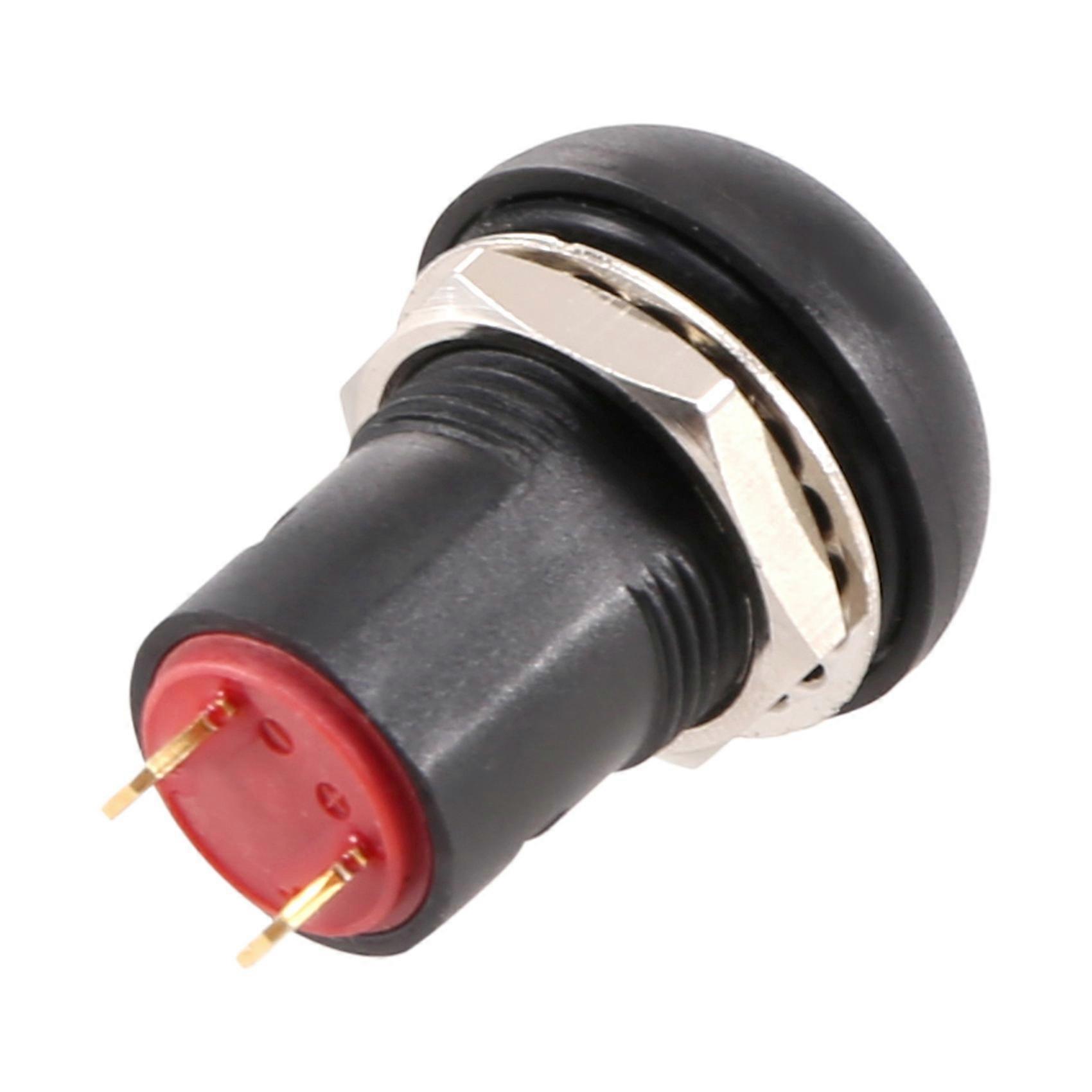 On-Off Latching Waterproof 12mm Push Button Switch SPST 2A IP67, Red