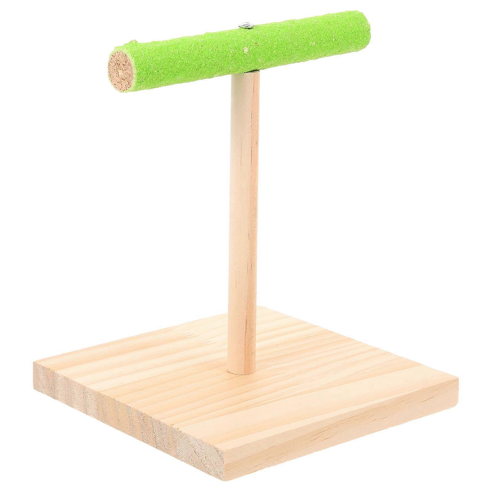 Parrot Perch Stand Wooden Bird Stand for Training Durable