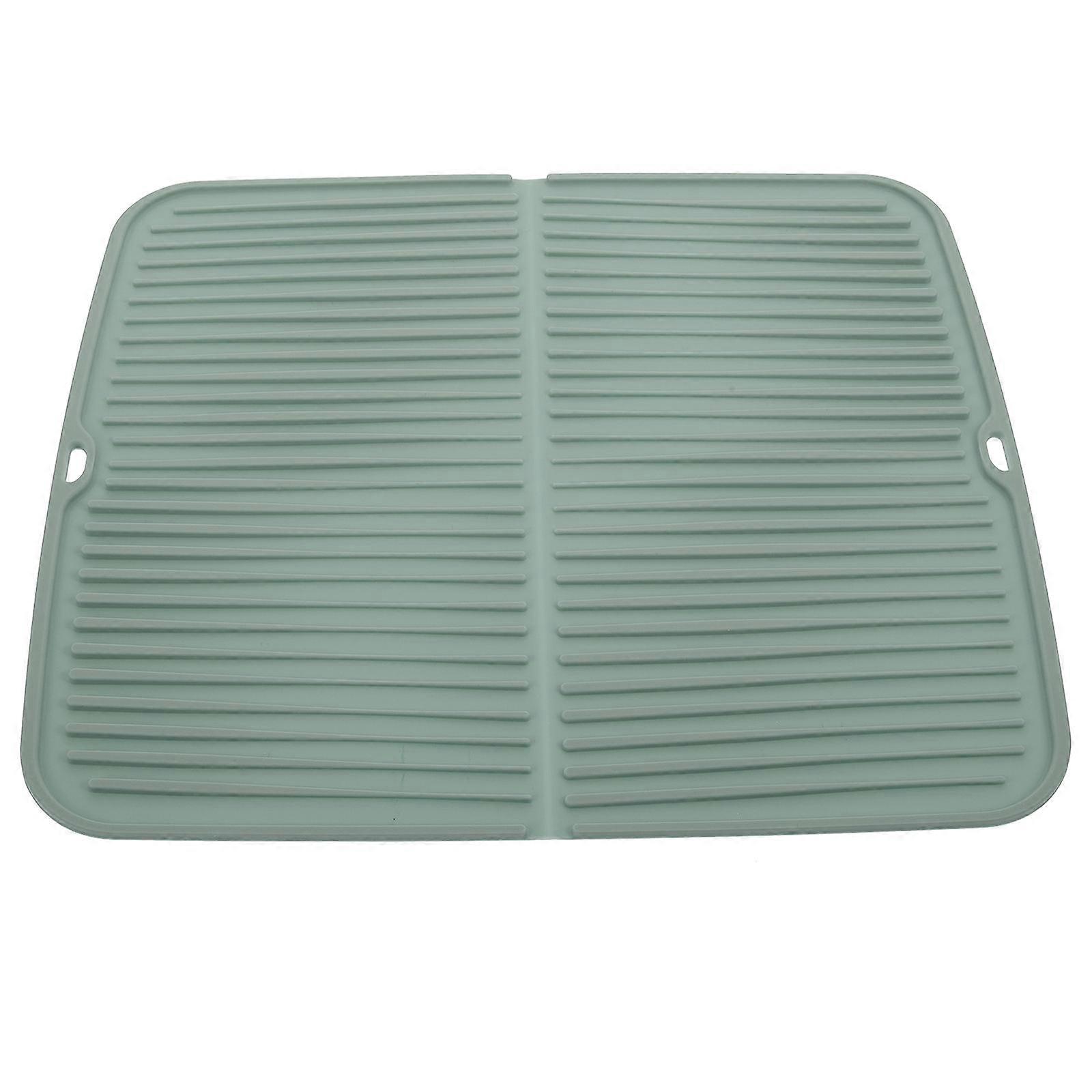 Green Silicone Kitchen Drying Mat for Kitchen Use 1Pcs Dish Drain Pad