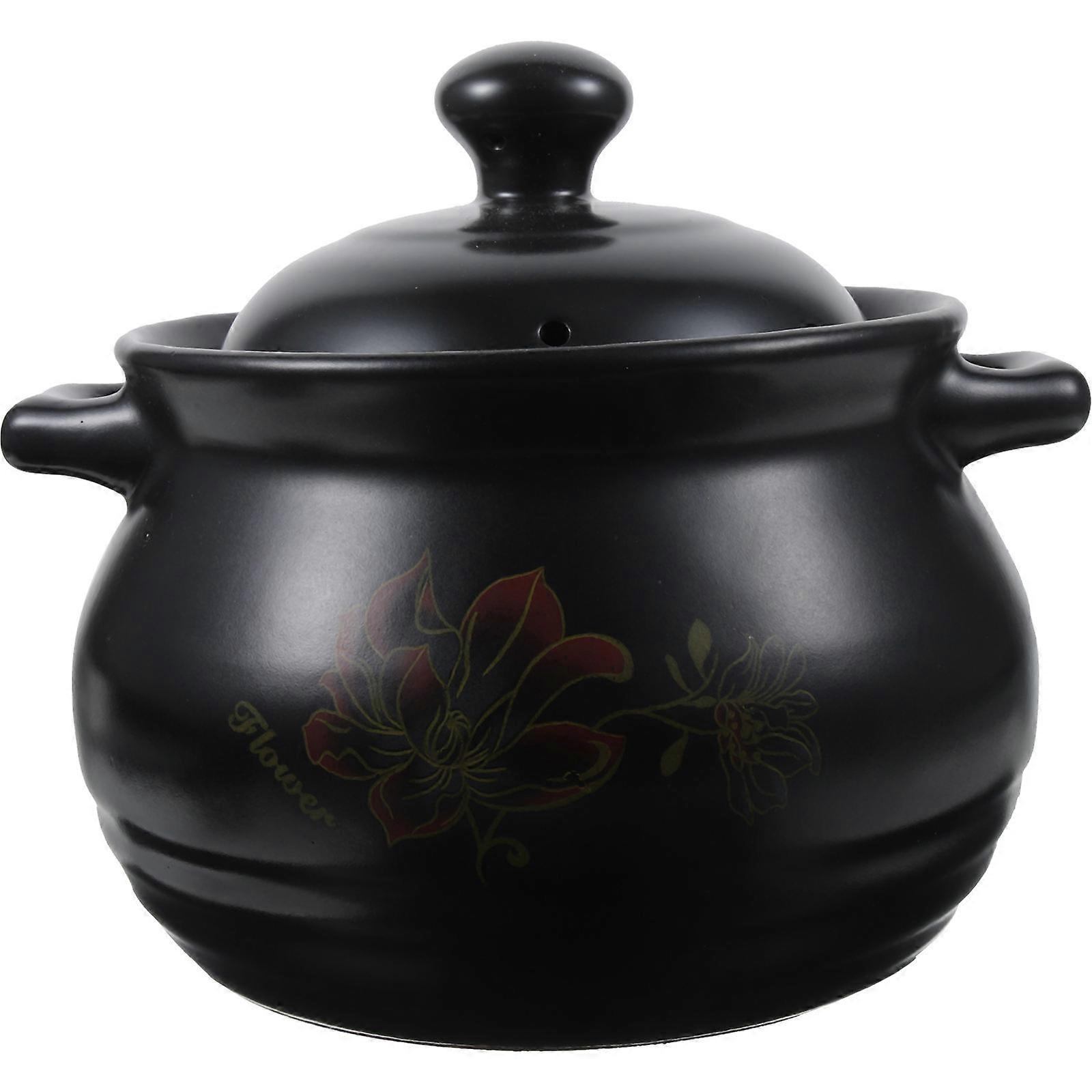 Soup Pot Earthenware Stew Pot for Kitchen Use 1Pcs