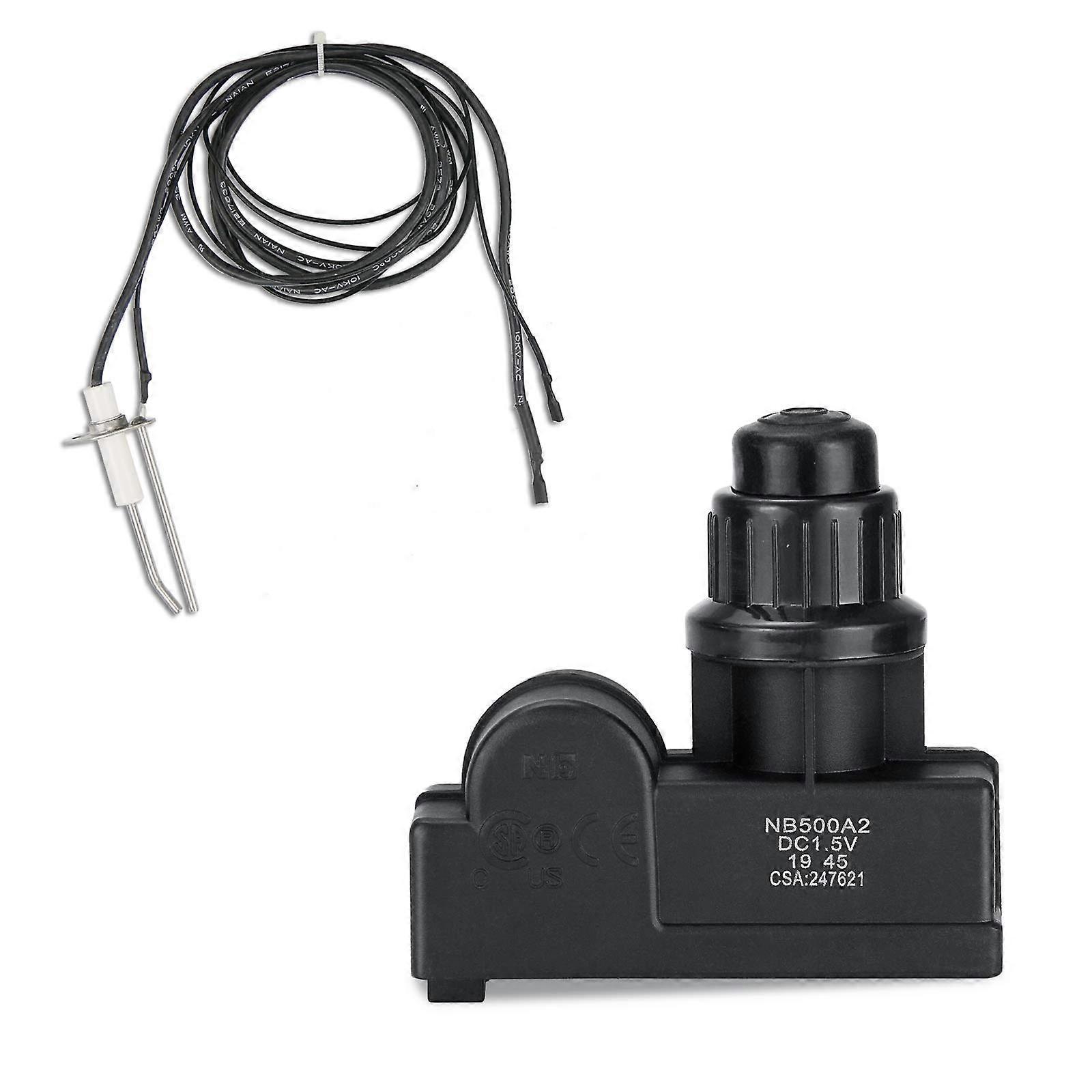 Fire Pit Ignition Kit 150000 BTU with Dual Outlet Push Button Spark Generator Replacement