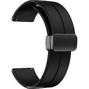 20 mm/22 mm Magnetisches Silikon-Uhrenarmband mit Schnellverschluss, wasserdichtes Sportarmband für Damen und Herren