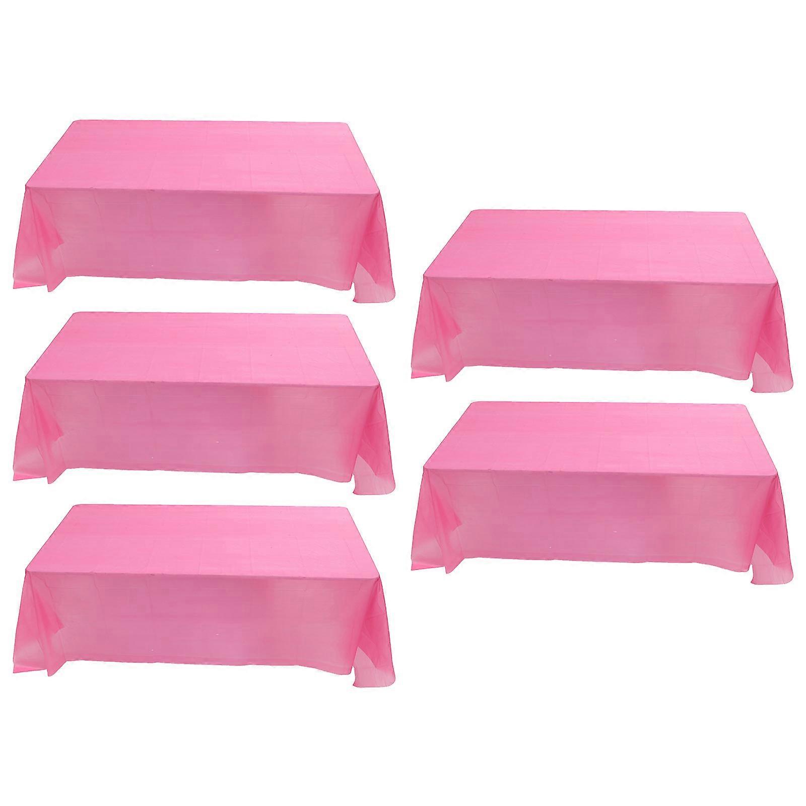 Plastic Tablecloth Rectangular for Party 5Pcs Disposable Birthday Party Table Cover