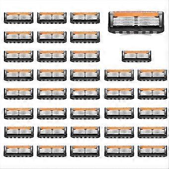 36Pcs Blades for Men - 5-Layer Stainless Steel Refills for -Fusion 5 Style Razors, Replacement Cart-