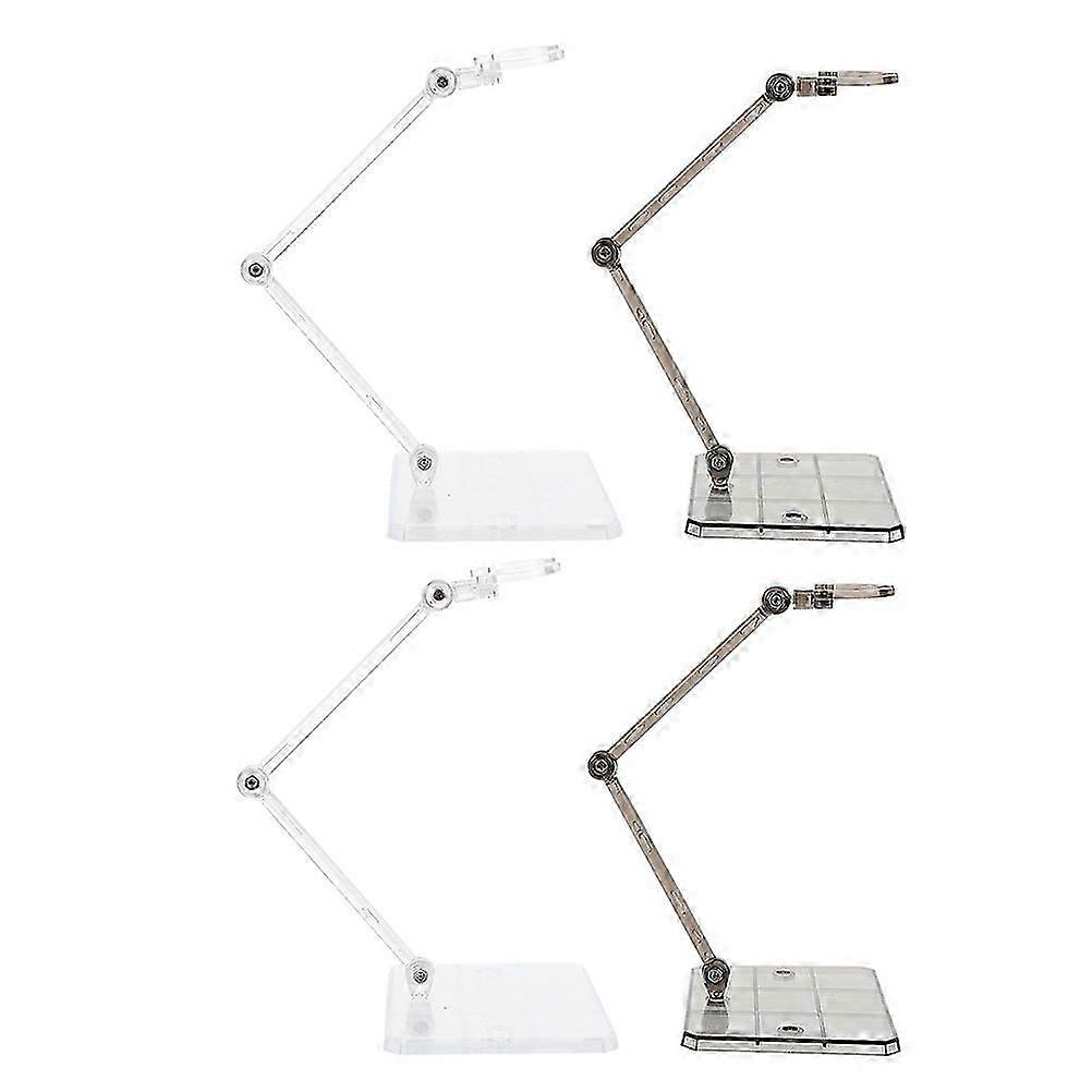 4pcs Adjustable Action Figure Display Stands, Assorted Colors, ABS Material