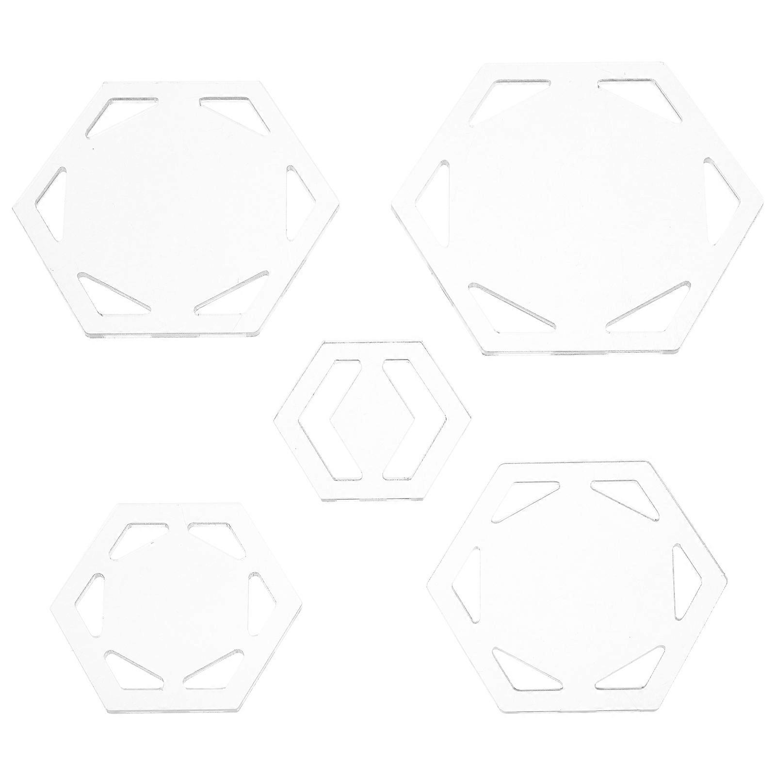 Patchwork Quilting Templates Acrylic Hexagon for DIY Sewing 5Pcs