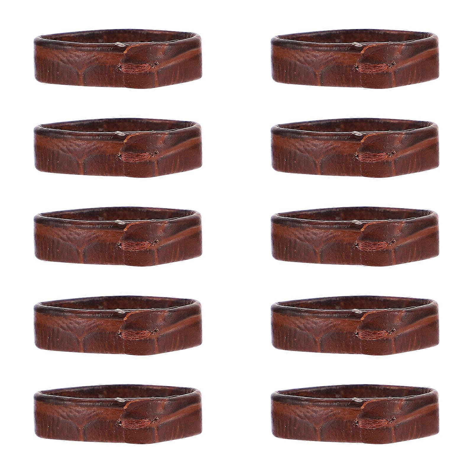 10Pcs Leather Watch Strap Loop Replacement Watchband Loop Watch Band Supple Loop