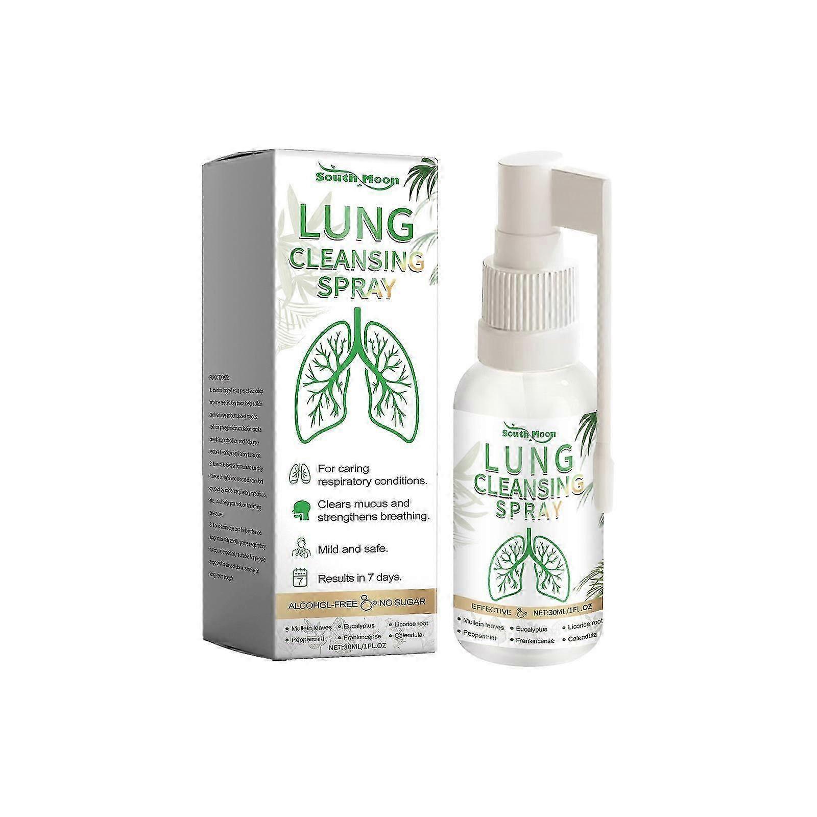 Urtebaseret lunge-rensende spray