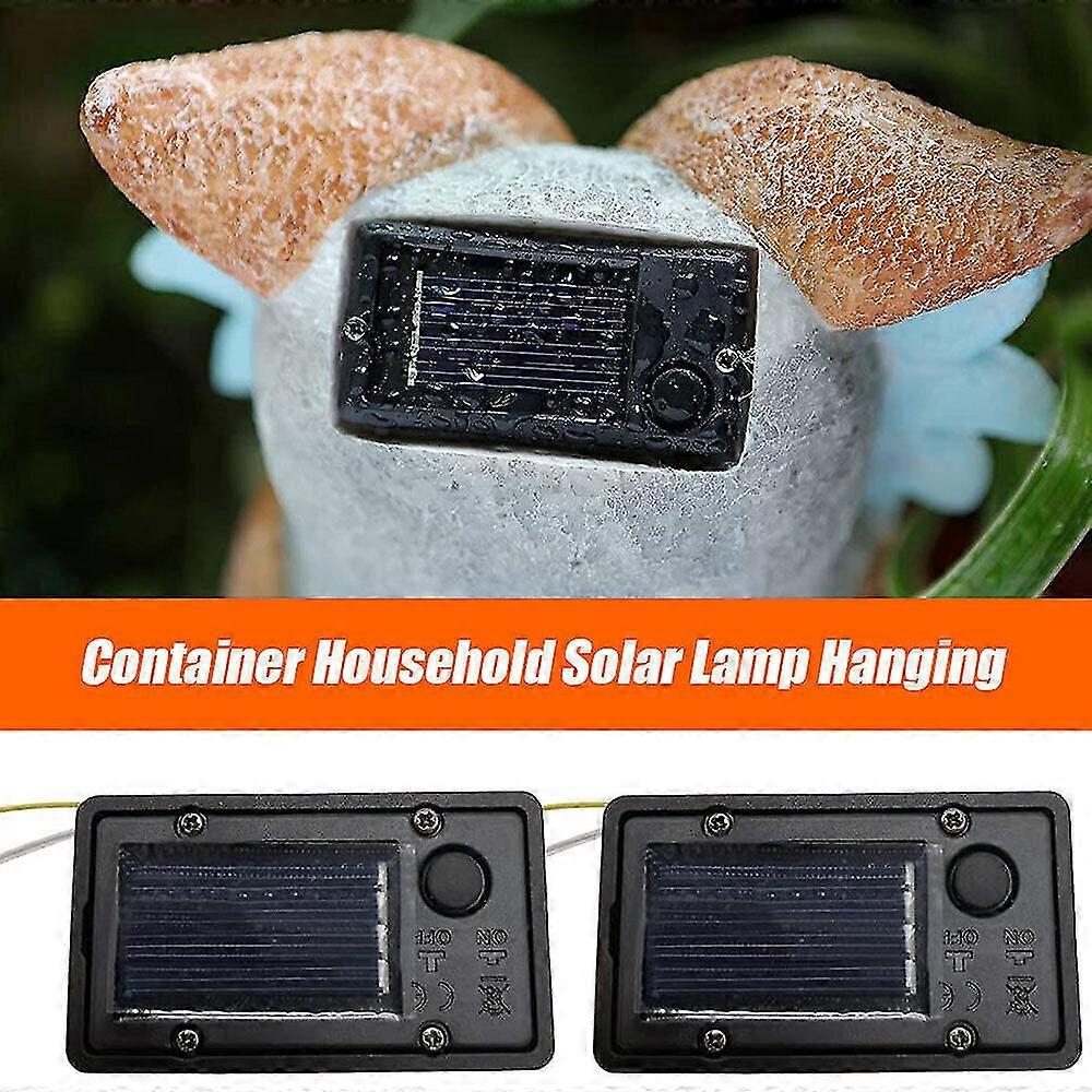 Solar Panel LED Light Box for Rectangular Garden Lantern 2pc