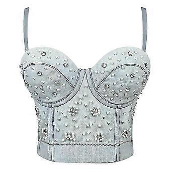 Muoti Tank Top Naisten Seksikäs Farkkuhelmi Rintaliivit WY-26