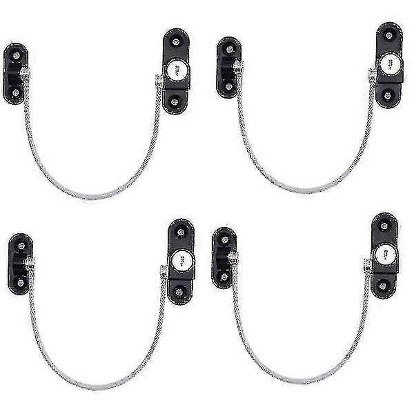 4 pcs Window Limiters, Window Limiters, Childproof Window Locks, Window Locks, Door Locks - White