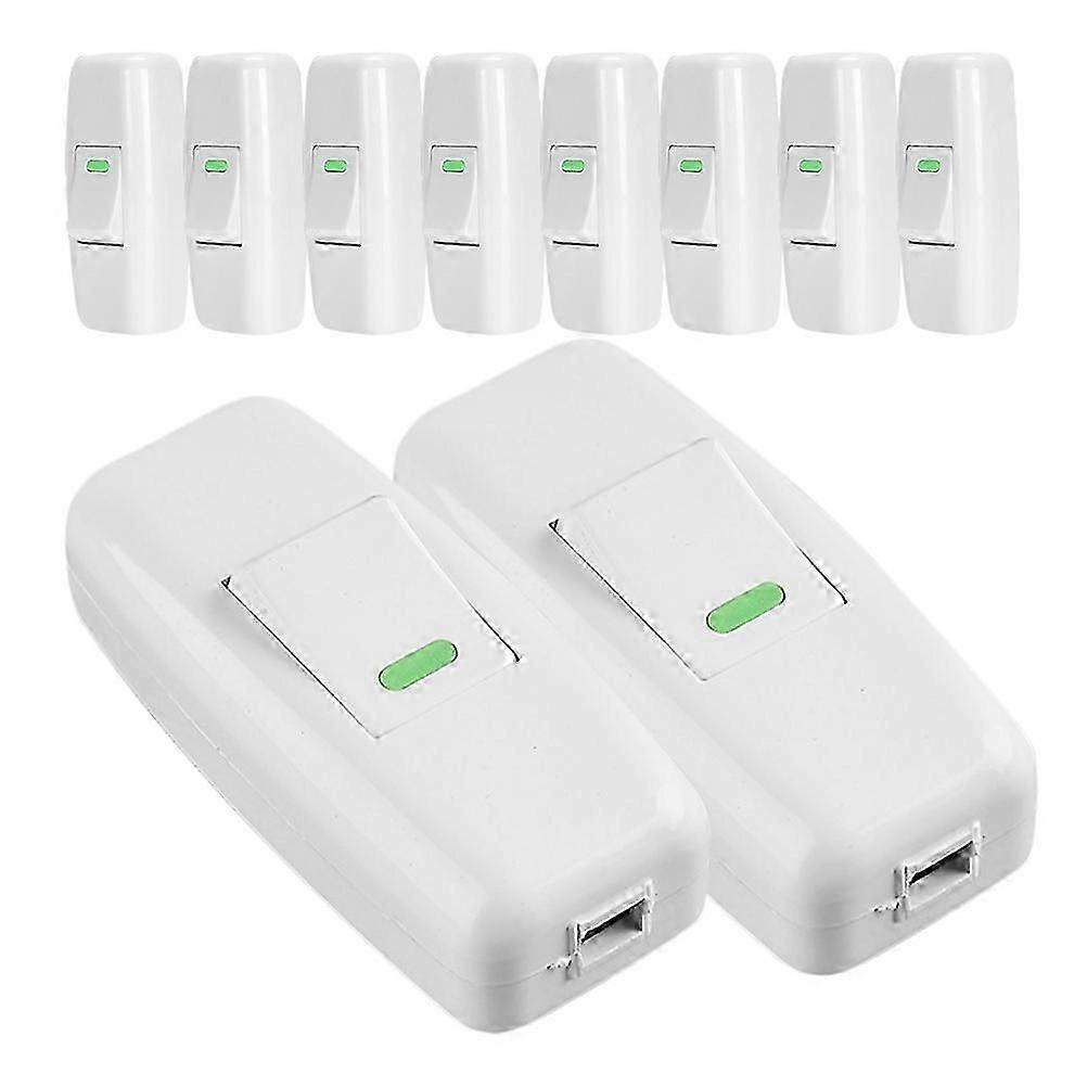 Replacement Switch Part for Table Lamp Inline Cord Switch White 40Pcs