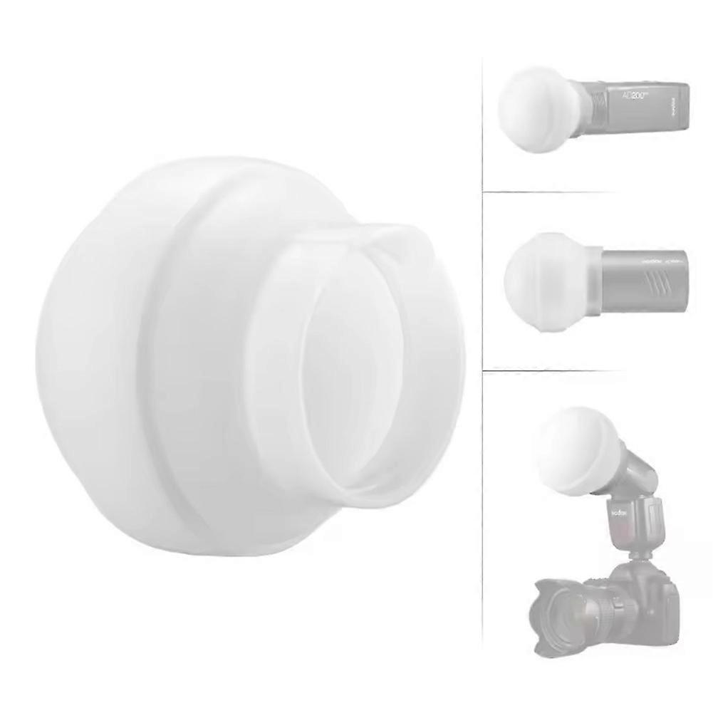 AK-R22 Flash Collapsible Diffusion Dome Diffuser Silicone Soft Ball Diffuser for Godox V1/ V1pro Round Head Flash V100