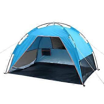 4 Personen Großes Strandzelt Familie Anti Uv Outdoor Sonnenschutz Schatten Sonnenschirm Sonnenschirm für Garten Park Bbq Patio Angelzelt