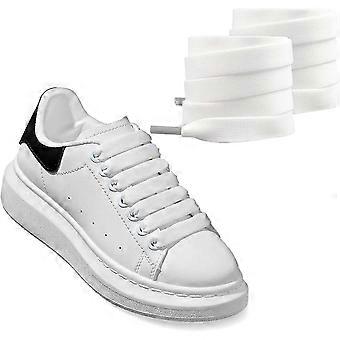 2 Pairs 1/2''(1.2cm) Flat Thick Shoe Laces for Alexander Mcqueen Sneaker, Jumbo