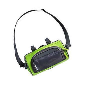 Bike Handlebar Cylinder Bag for Outdoor Cycling Phone Access