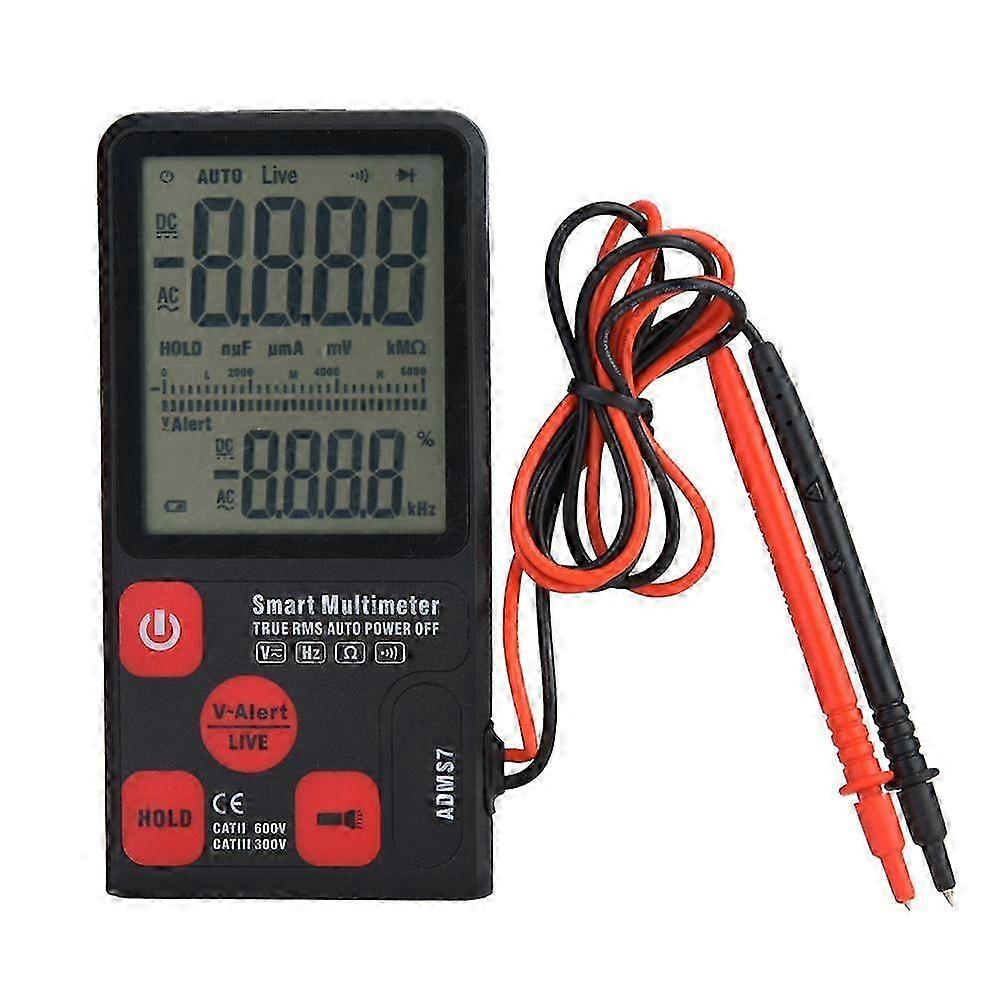 BSIDE ADMS7 Portable Automatic Digital Multimeter with LCD Display, 6000 Counts, Auto-Ranging, Flashlight