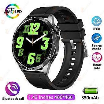 Bluetooth-Anruf Erwachsene Smartwatch Erwachsene HD Bildschirm GPS Sport Fitness Uhren 1,43 Zoll mit Kompass IP68 Wasserdichte Smartwatch