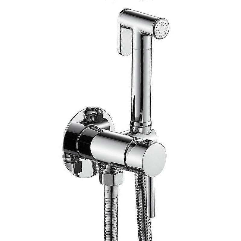 Kit dus igienic cu mixer rotund model Chrome