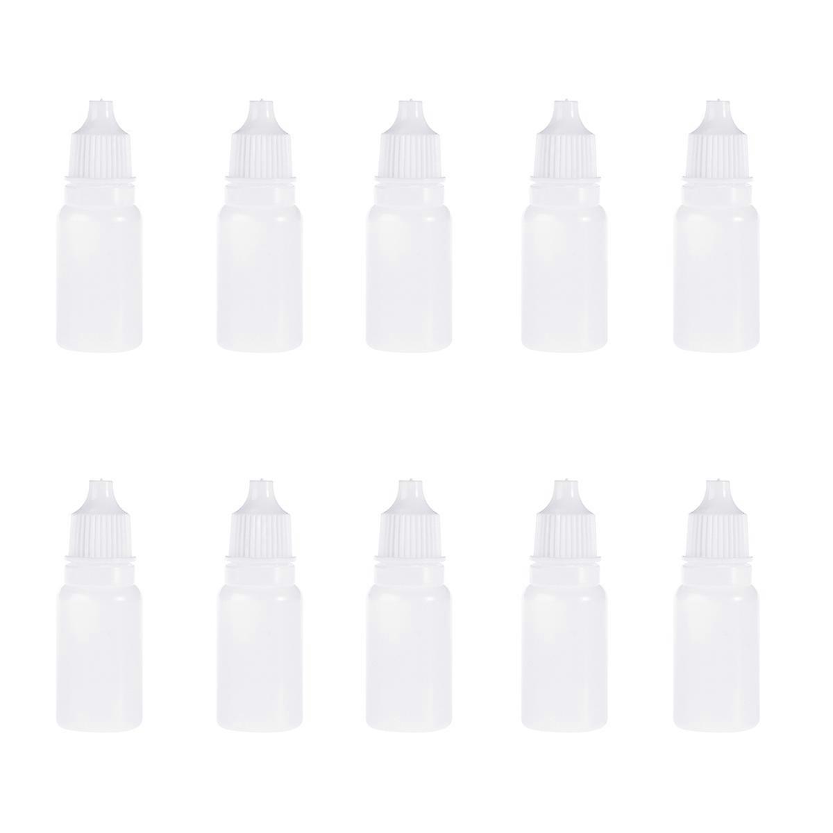 10Pcs 10ml Empty Plastic Squeezable Dropper Bottles Eye Liquid Dropper Dropping Bottles