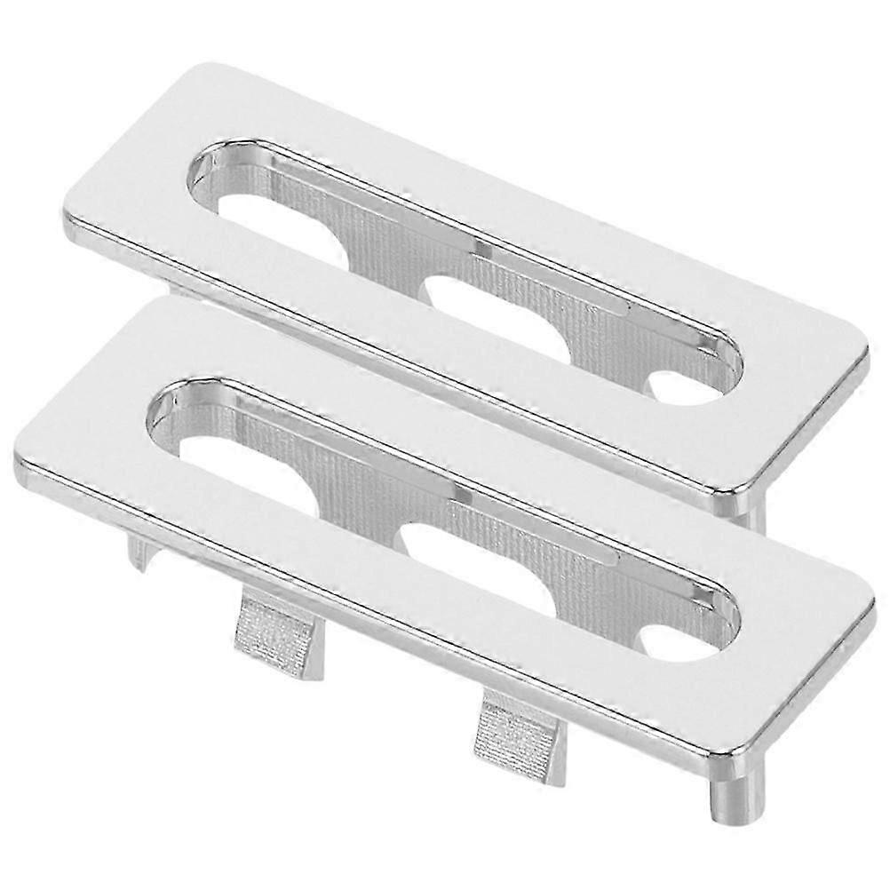 2pcs Plastic Sink Overflow Cover, Rectangle Basin Drain Insert for Kitchen Bathroom
