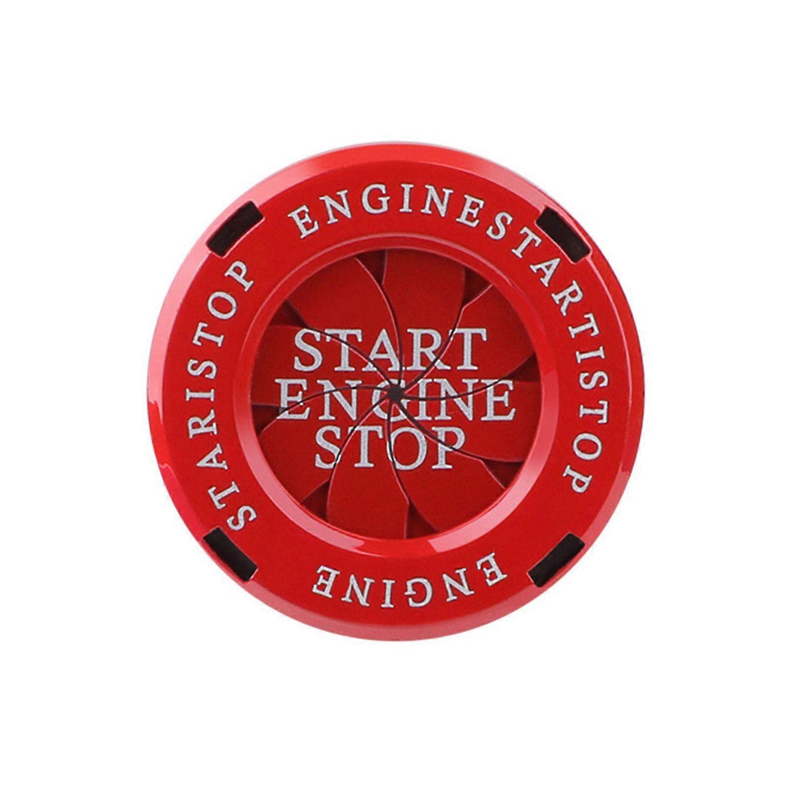 Car keyless start button cover, engine start button cover, ignition rotation protector, universal red
